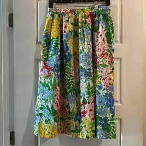 Vintage skirt, 70s/80s midi, floral